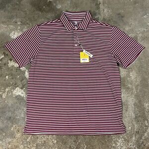 NWT Duck Head Polo Shirt Size Large Red White Striped Short Sleeve Outdoor NEW